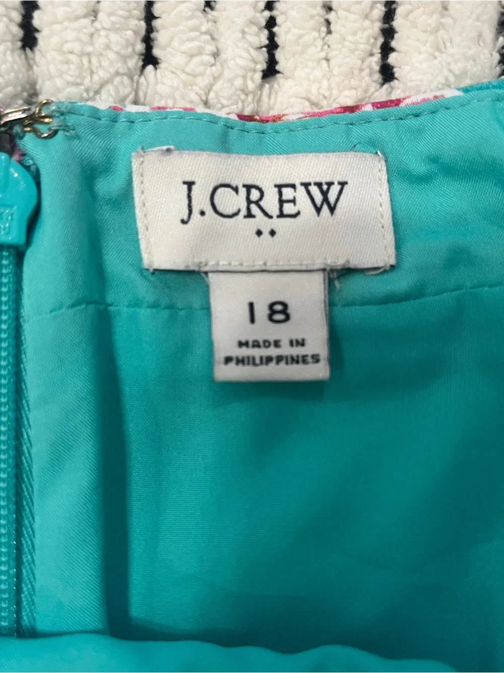 J. Crew Floral Paisley Print Pencil Skirt in Teal and Pink